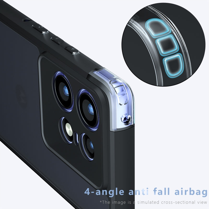 Motorola Edge 50 Pro Armor Precise Hole PC Hybrid TPU Phone Case with Full Protection Shockproof Cover