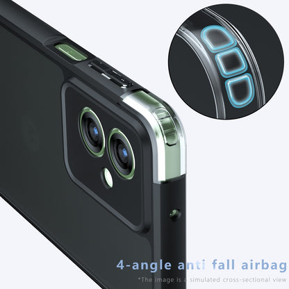 Motorola Moto G55 Armor Precise Hole PC Hybrid TPU Phone Case with Full Protection Shockproof Cover