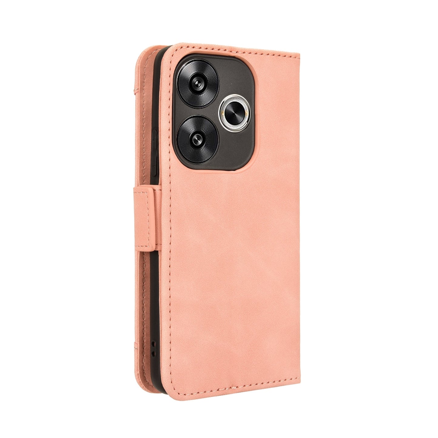 Xiaomi Redmi Turbo 3 5G Skin Feel PU Leather Wallet Phone Case with Card Slots, Cash Pocket, Magnetic Closure, Built-In Stand, Full Protection TPU Cover