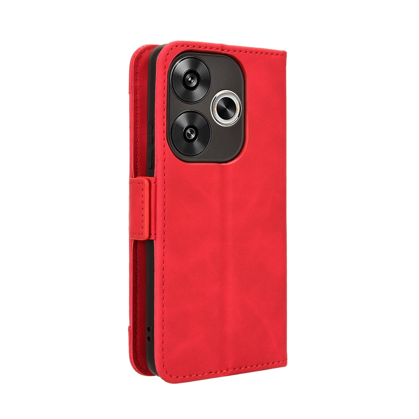 Xiaomi Redmi Turbo 3 5G Skin Feel PU Leather Wallet Phone Case with Card Slots, Cash Pocket, Magnetic Closure, Built-In Stand, Full Protection TPU Cover