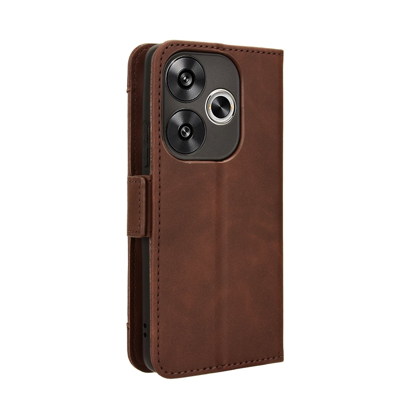 Xiaomi Redmi Turbo 3 5G Skin Feel PU Leather Wallet Phone Case with Card Slots, Cash Pocket, Magnetic Closure, Built-In Stand, Full Protection TPU Cover