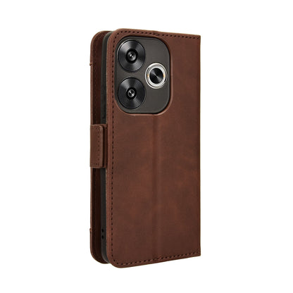 Xiaomi Redmi Turbo 3 5G Skin Feel PU Leather Wallet Phone Case with Card Slots, Cash Pocket, Magnetic Closure, Built-In Stand, Full Protection TPU Cover