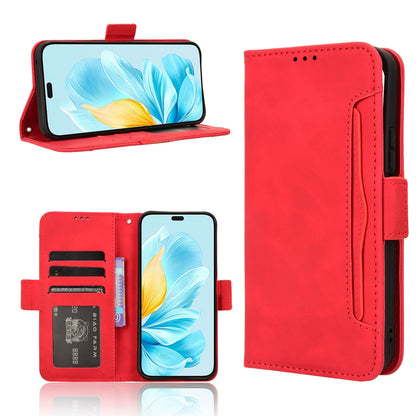 Honor 200 Lite Skin Feel PU Leather Wallet Phone Case with Card Slots, Cash Pocket, Magnetic Closure, Built-In Stand, Full Protection TPU Cover