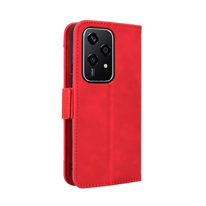 Honor 200 Lite Skin Feel PU Leather Wallet Phone Case with Card Slots, Cash Pocket, Magnetic Closure, Built-In Stand, Full Protection TPU Cover
