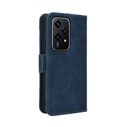 Honor 200 Lite Skin Feel PU Leather Wallet Phone Case with Card Slots, Cash Pocket, Magnetic Closure, Built-In Stand, Full Protection TPU Cover