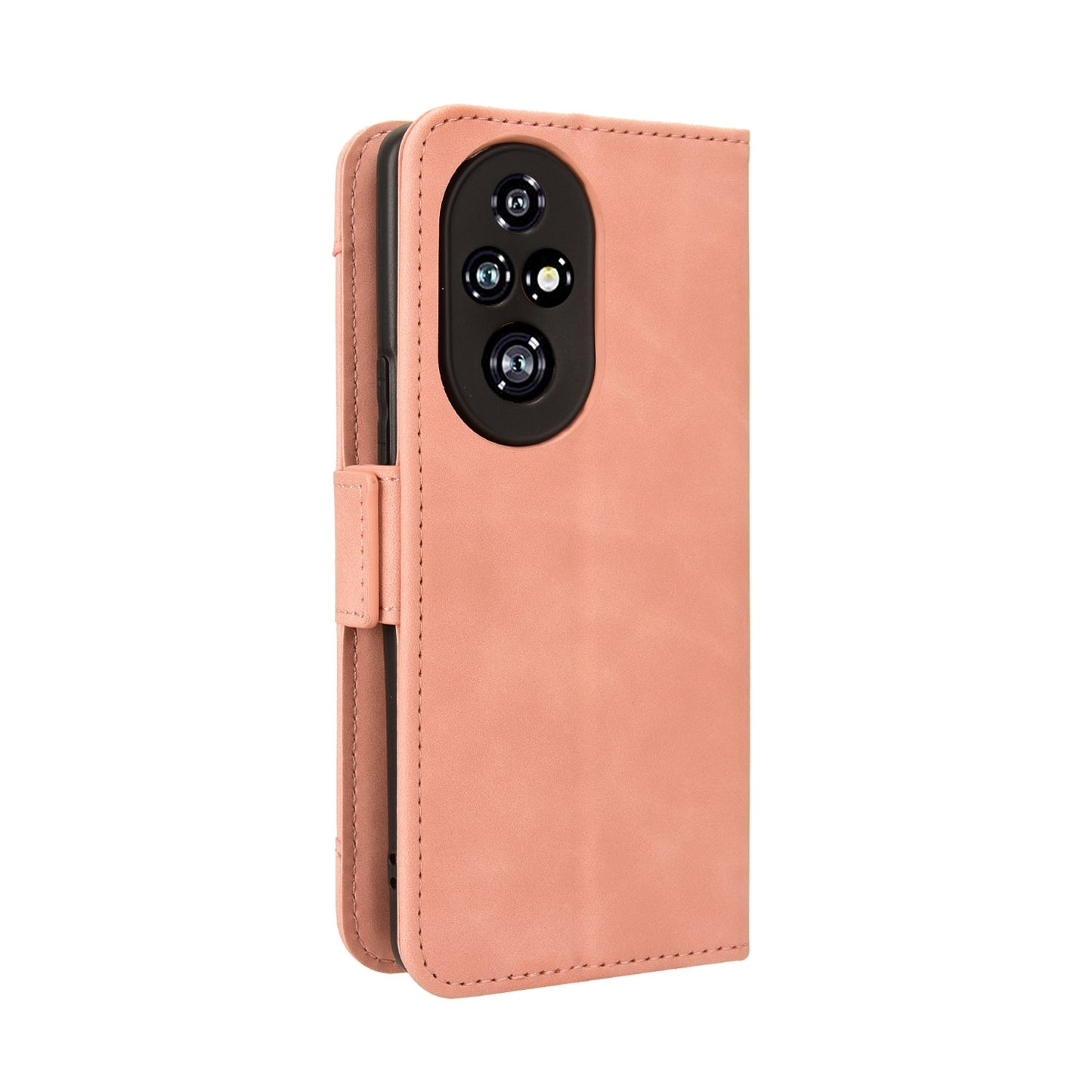 Honor 200 Pro 5G Skin Feel PU Leather Wallet Phone Case with Card Slots, Cash Pocket, Magnetic Closure, Built-In Stand, Full Protection TPU Cover