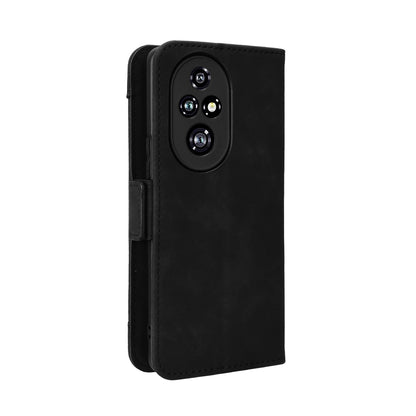 Honor 200 Pro 5G Skin Feel PU Leather Wallet Phone Case with Card Slots, Cash Pocket, Magnetic Closure, Built-In Stand, Full Protection TPU Cover