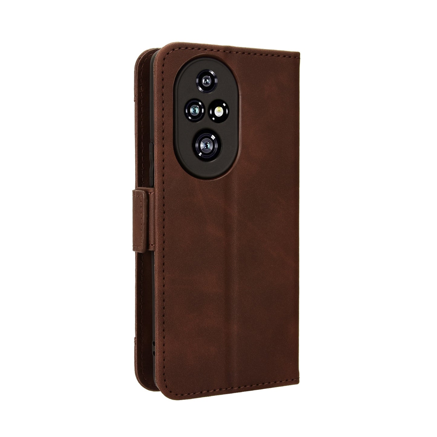 Honor 200 Pro 5G Skin Feel PU Leather Wallet Phone Case with Card Slots, Cash Pocket, Magnetic Closure, Built-In Stand, Full Protection TPU Cover