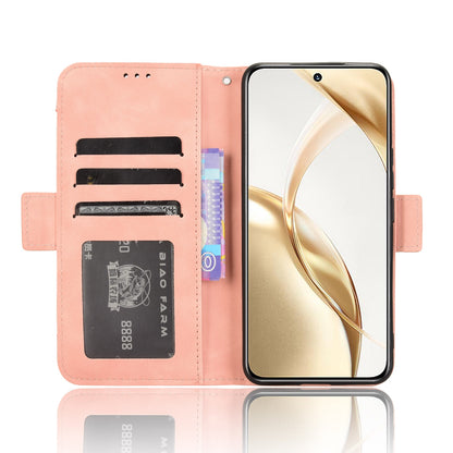 Honor 200 5G Skin Feel PU Leather Wallet Phone Case with Card Slots, Cash Pocket, Magnetic Closure, Built-In Stand, Full Protection TPU Cover
