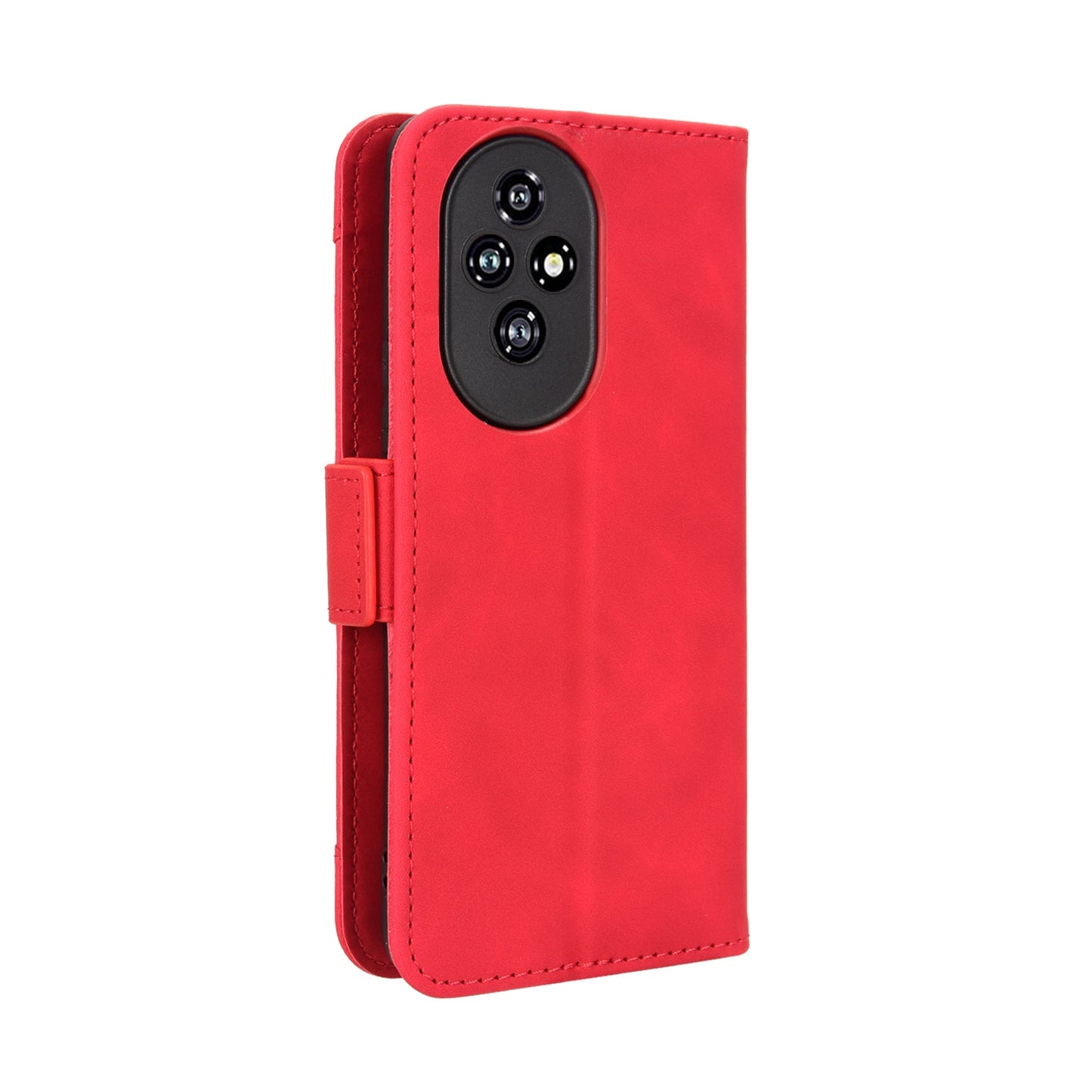 Honor 200 5G Skin Feel PU Leather Wallet Phone Case with Card Slots, Cash Pocket, Magnetic Closure, Built-In Stand, Full Protection TPU Cover