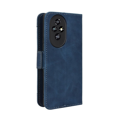 Honor 200 5G Skin Feel PU Leather Wallet Phone Case with Card Slots, Cash Pocket, Magnetic Closure, Built-In Stand, Full Protection TPU Cover
