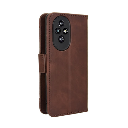 Honor 200 5G Skin Feel PU Leather Wallet Phone Case with Card Slots, Cash Pocket, Magnetic Closure, Built-In Stand, Full Protection TPU Cover