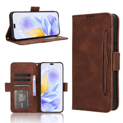 Honor X60i 5G Skin Feel PU Leather Wallet Phone Case with Card Slots, Cash Pocket, Magnetic Closure, Built-In Stand, Full Protection TPU Cover