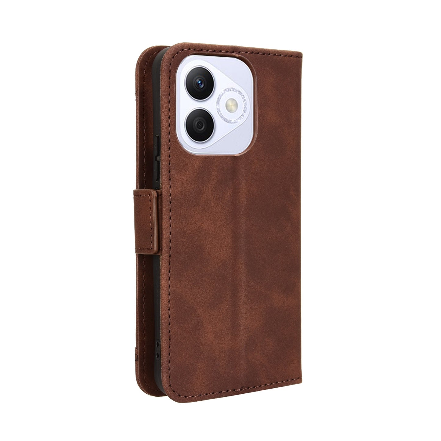 Honor X60i 5G Skin Feel PU Leather Wallet Phone Case with Card Slots, Cash Pocket, Magnetic Closure, Built-In Stand, Full Protection TPU Cover
