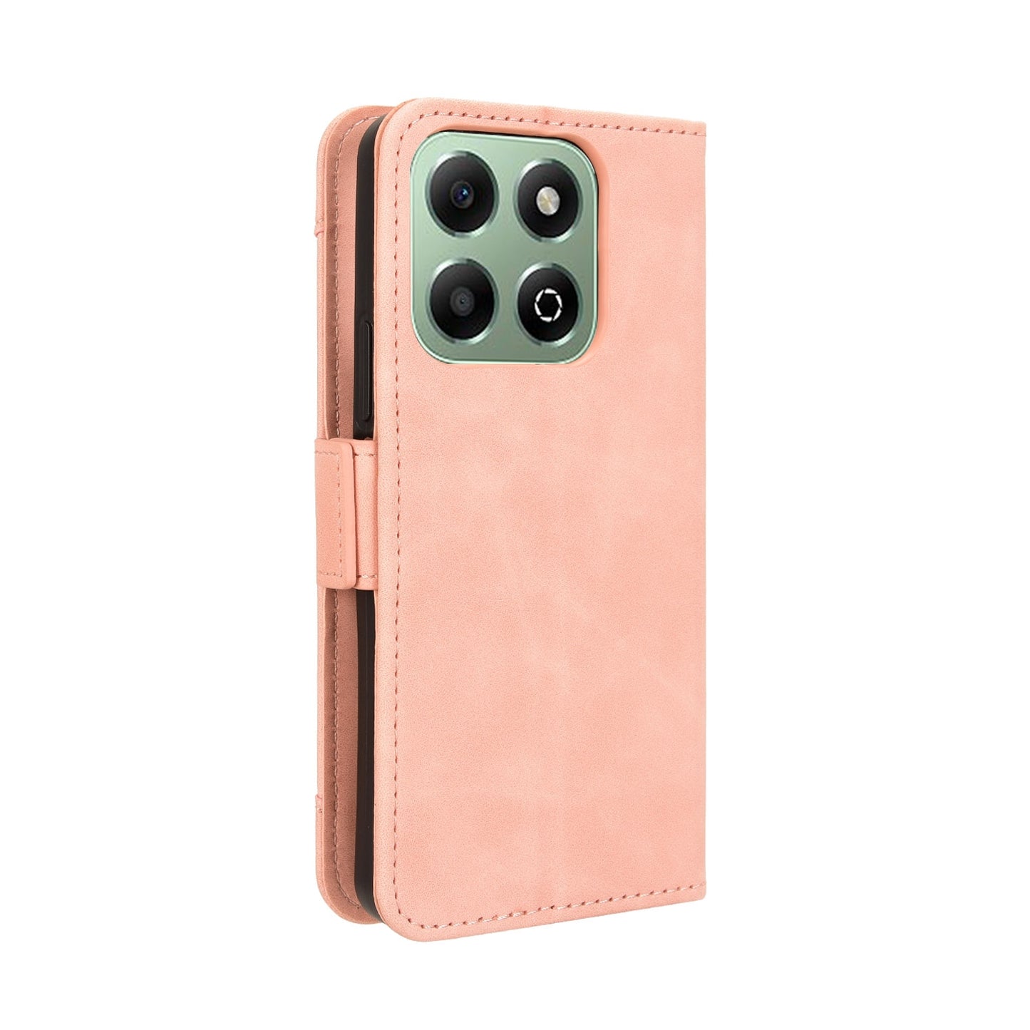 Honor X6b 4G Skin Feel PU Leather Wallet Phone Case with Card Slots, Cash Pocket, Magnetic Closure, Built-In Stand, Full Protection TPU Cover