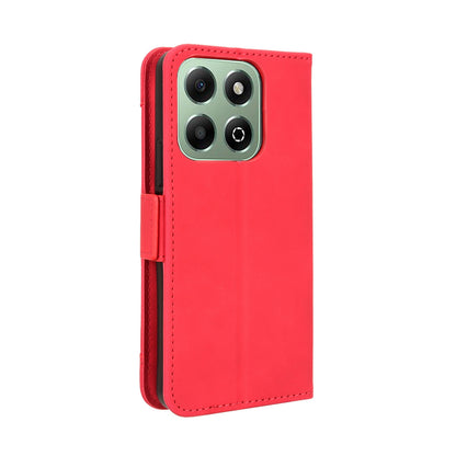 Honor X6b 4G Skin Feel PU Leather Wallet Phone Case with Card Slots, Cash Pocket, Magnetic Closure, Built-In Stand, Full Protection TPU Cover