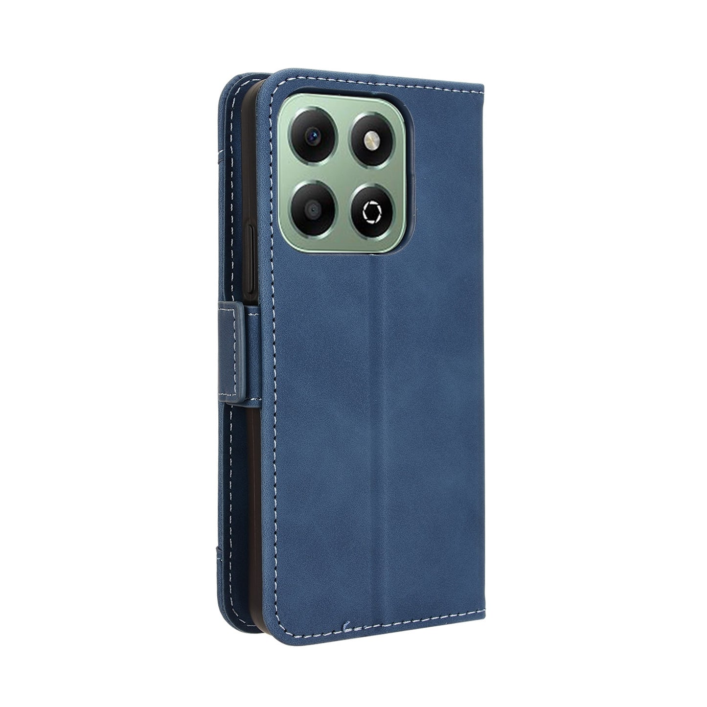 Honor X6b 4G Skin Feel PU Leather Wallet Phone Case with Card Slots, Cash Pocket, Magnetic Closure, Built-In Stand, Full Protection TPU Cover