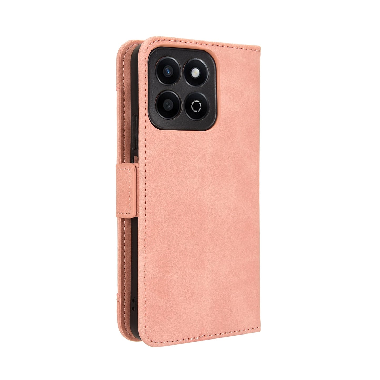 Honor Play 60 Plus Skin Feel PU Leather Wallet Phone Case with Card Slots, Cash Pocket, Magnetic Closure, Built-In Stand, Full Protection TPU Cover