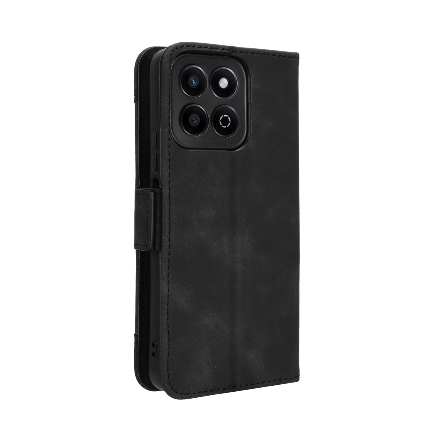 Honor Play 60 Plus Skin Feel PU Leather Wallet Phone Case with Card Slots, Cash Pocket, Magnetic Closure, Built-In Stand, Full Protection TPU Cover