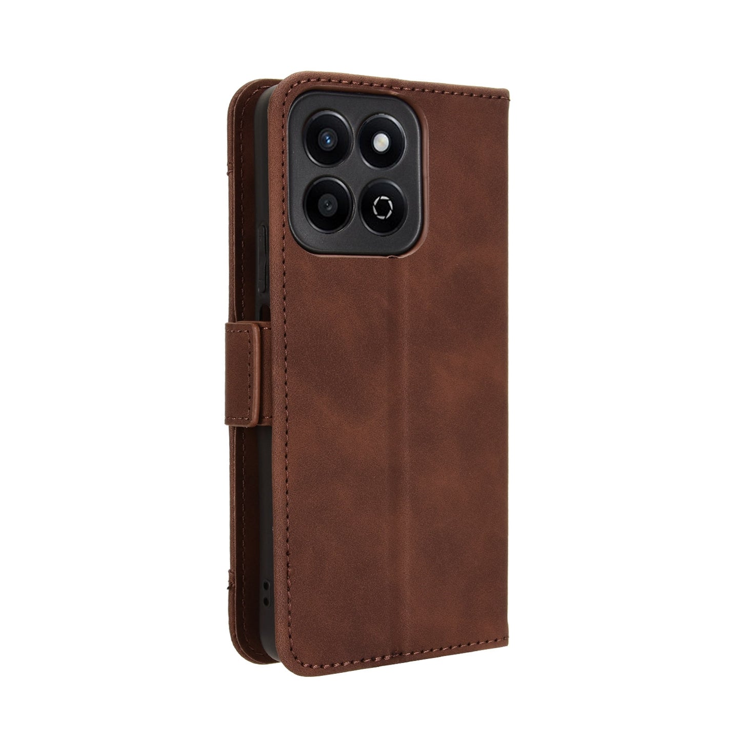 Honor Play 60 Plus Skin Feel PU Leather Wallet Phone Case with Card Slots, Cash Pocket, Magnetic Closure, Built-In Stand, Full Protection TPU Cover