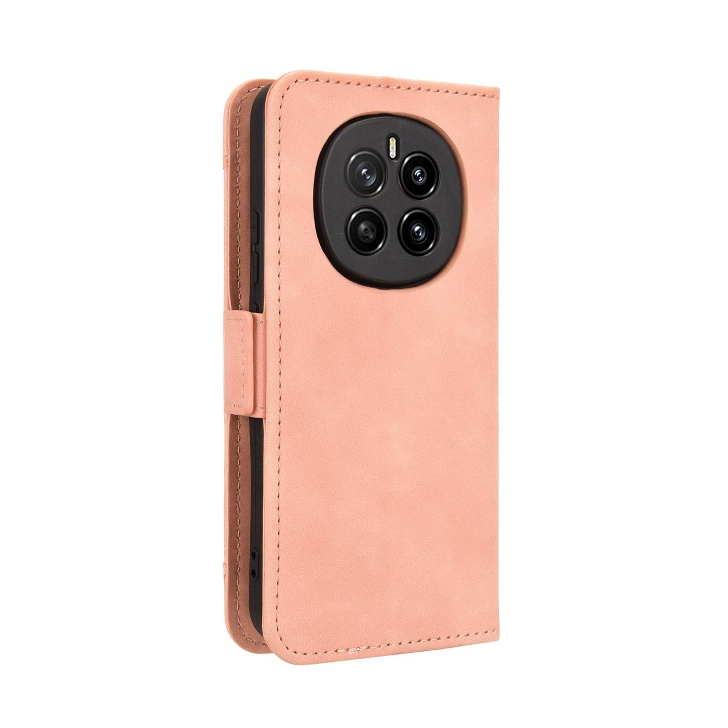 Honor Magic7 Skin Feel PU Leather Wallet Phone Case with Card Slots, Cash Pocket, Magnetic Closure, Built-In Stand, Full Protection TPU Cover