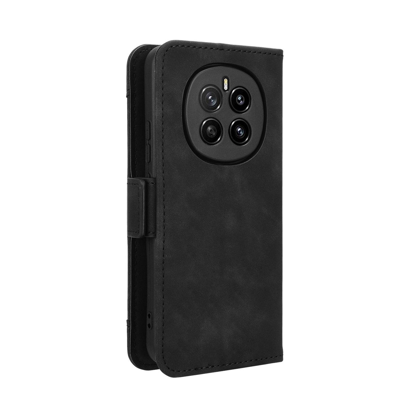 Honor Magic7 Skin Feel PU Leather Wallet Phone Case with Card Slots, Cash Pocket, Magnetic Closure, Built-In Stand, Full Protection TPU Cover
