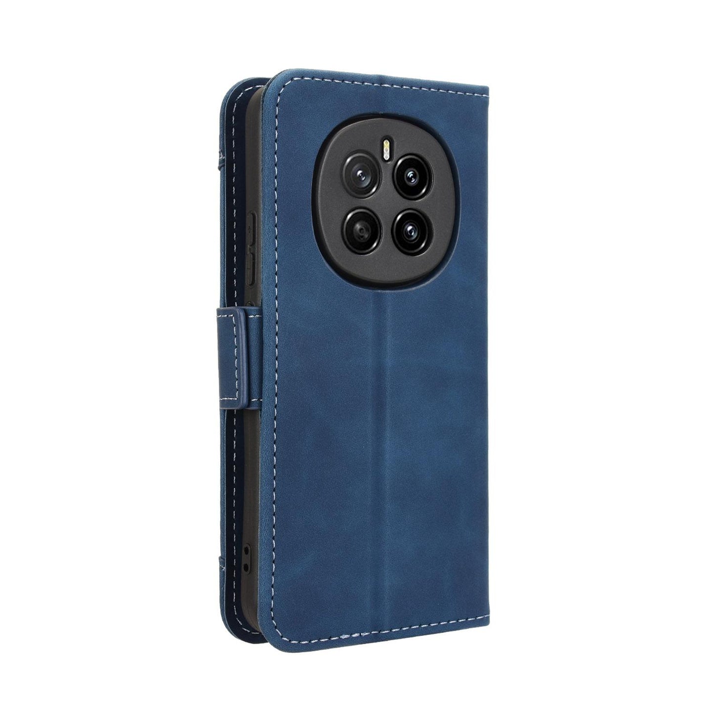 Honor Magic7 Skin Feel PU Leather Wallet Phone Case with Card Slots, Cash Pocket, Magnetic Closure, Built-In Stand, Full Protection TPU Cover