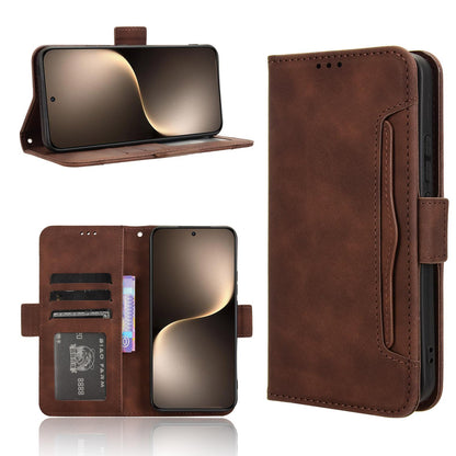 Honor Magic7 Skin Feel PU Leather Wallet Phone Case with Card Slots, Cash Pocket, Magnetic Closure, Built-In Stand, Full Protection TPU Cover
