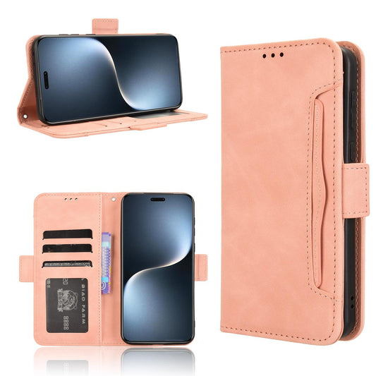 Honor Magic7 Pro Skin Feel PU Leather Wallet Phone Case with Card Slots, Cash Pocket, Magnetic Closure, Built-In Stand, Full Protection TPU Cover