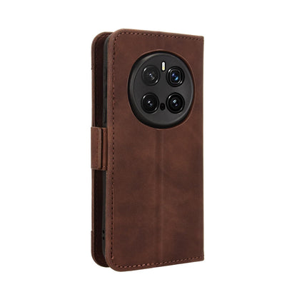 Honor Magic7 Pro Skin Feel PU Leather Wallet Phone Case with Card Slots, Cash Pocket, Magnetic Closure, Built-In Stand, Full Protection TPU Cover