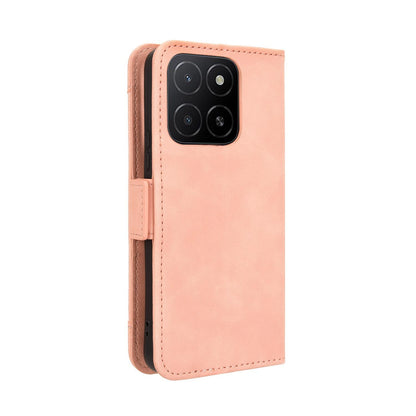 Honor X5b 4G Skin Feel PU Leather Wallet Phone Case with Card Slots, Cash Pocket, Magnetic Closure, Built-In Stand, Full Protection TPU Cover