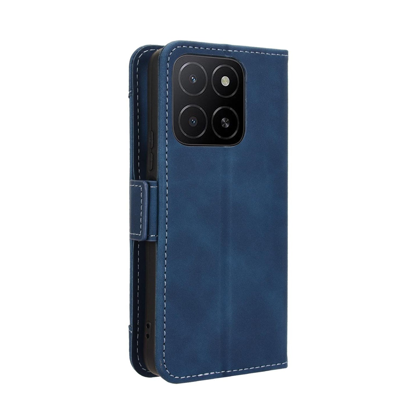 Honor X5b 4G Skin Feel PU Leather Wallet Phone Case with Card Slots, Cash Pocket, Magnetic Closure, Built-In Stand, Full Protection TPU Cover