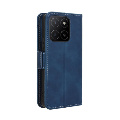 Honor X5b 4G Skin Feel PU Leather Wallet Phone Case with Card Slots, Cash Pocket, Magnetic Closure, Built-In Stand, Full Protection TPU Cover