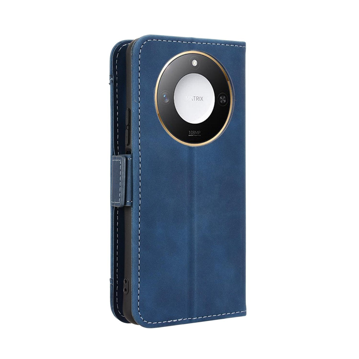 Honor X9C Smart Skin Feel PU Leather Wallet Phone Case with Card Slots, Cash Pocket, Magnetic Closure, Built-In Stand, Full Protection TPU Cover
