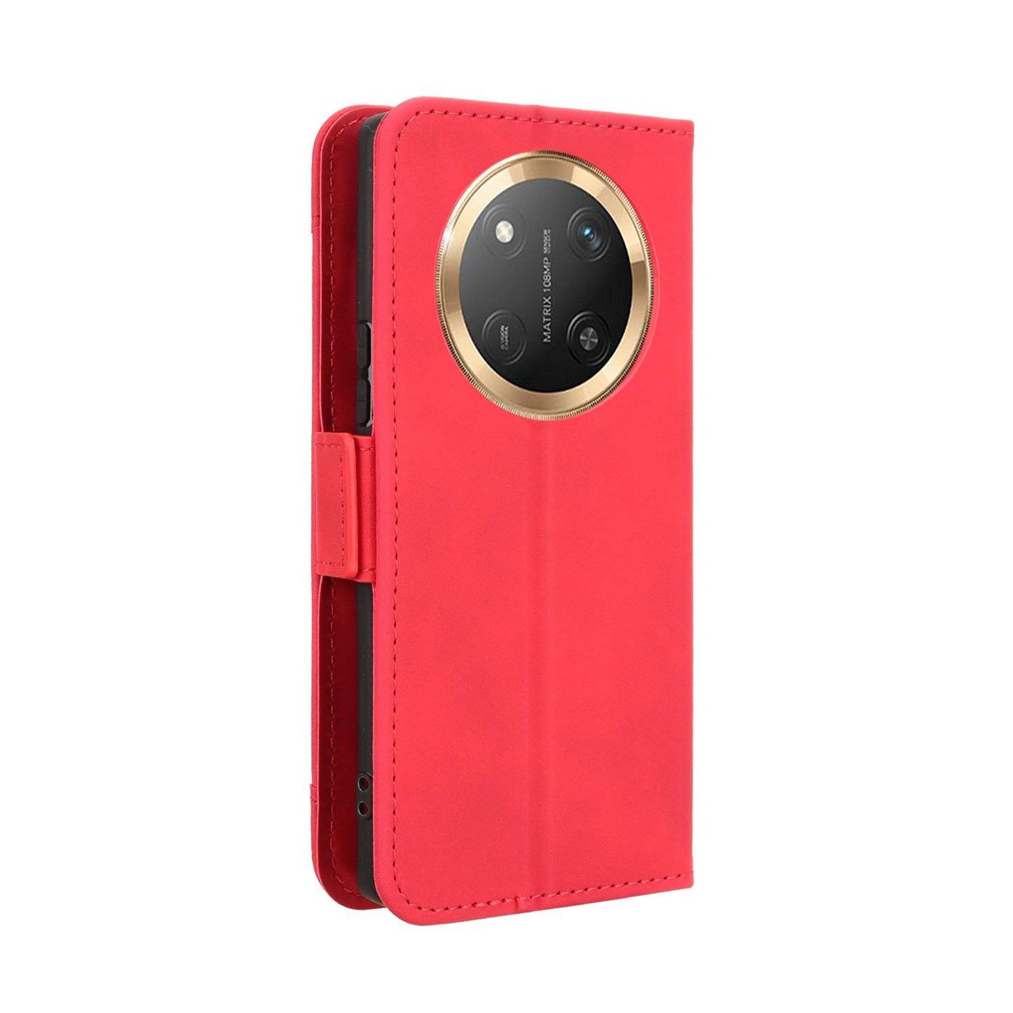 Honor X9C 5G Skin Feel PU Leather Wallet Phone Case with Card Slots, Cash Pocket, Magnetic Closure, Built-In Stand, Full Protection TPU Cover