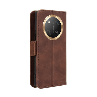 Honor X9C 5G Skin Feel PU Leather Wallet Phone Case with Card Slots, Cash Pocket, Magnetic Closure, Built-In Stand, Full Protection TPU Cover
