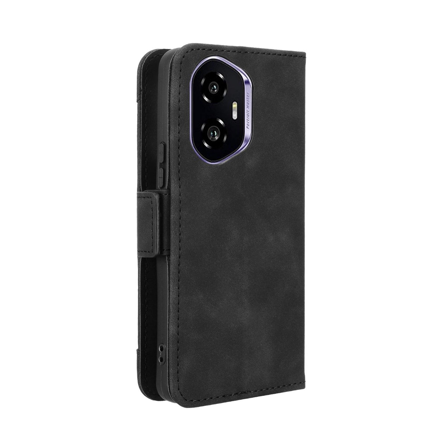 Honor 300 5G Skin Feel PU Leather Wallet Phone Case with Card Slots, Cash Pocket, Magnetic Closure, Built-In Stand, Full Protection TPU Cover