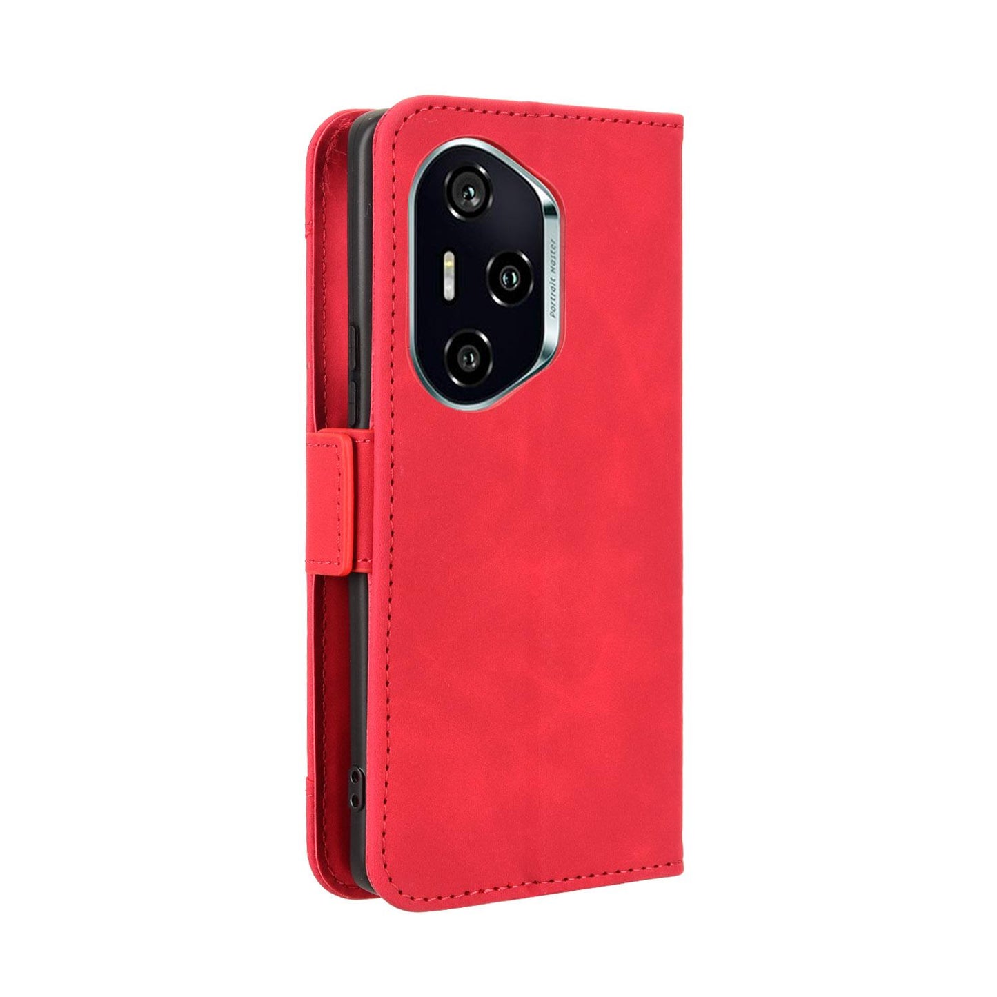 Honor 300 Pro 5G Skin Feel PU Leather Wallet Phone Case with Card Slots, Cash Pocket, Magnetic Closure, Built-In Stand, Full Protection TPU Cover