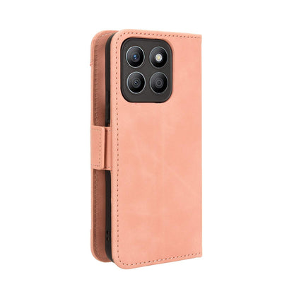 Honor X8c 4G Skin Feel PU Leather Wallet Phone Case with Card Slots, Cash Pocket, Magnetic Closure, Built-In Stand, Full Protection TPU Cover