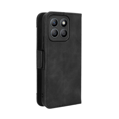 Honor X8c 4G Skin Feel PU Leather Wallet Phone Case with Card Slots, Cash Pocket, Magnetic Closure, Built-In Stand, Full Protection TPU Cover