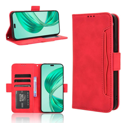 Honor X8c 4G Skin Feel PU Leather Wallet Phone Case with Card Slots, Cash Pocket, Magnetic Closure, Built-In Stand, Full Protection TPU Cover