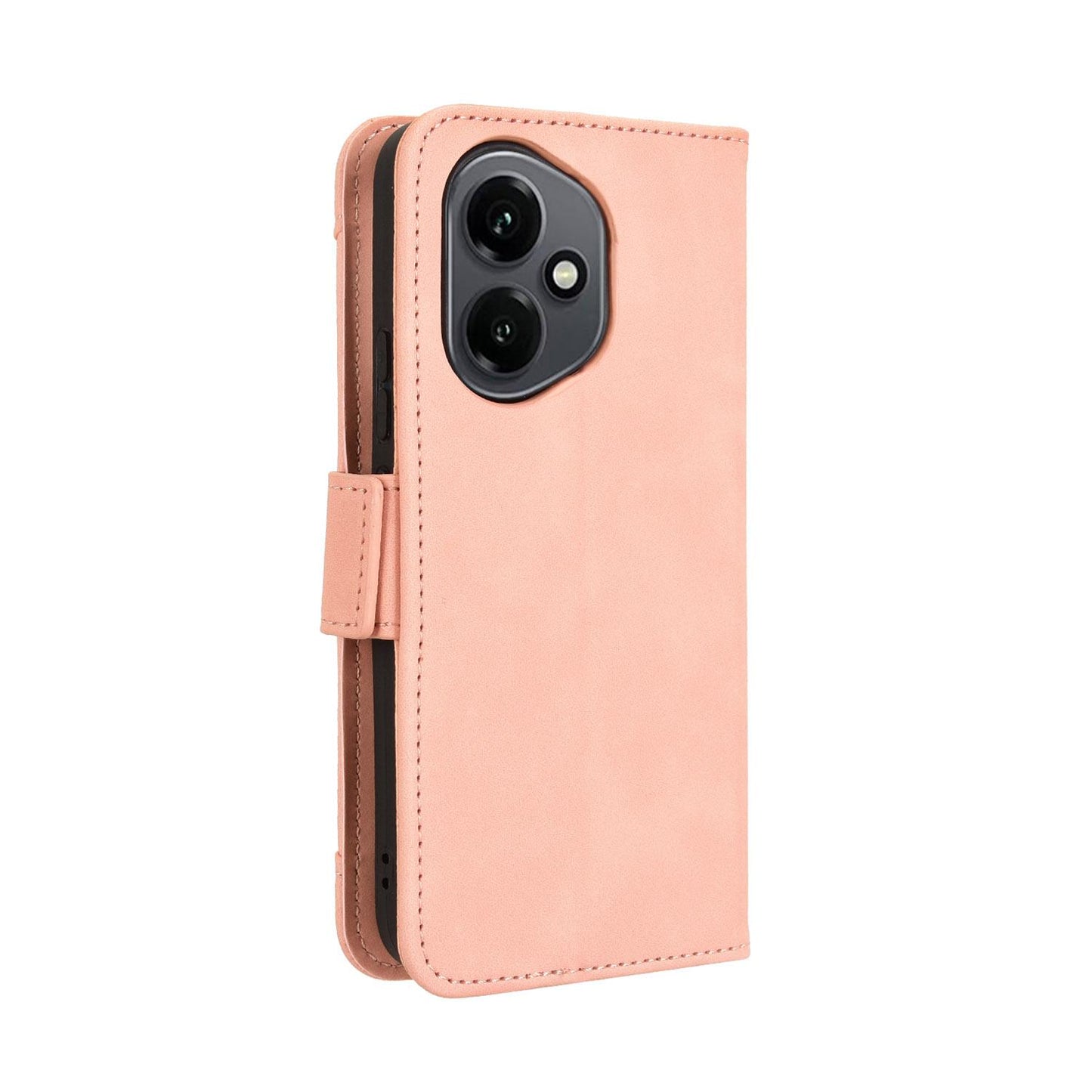Honor 400 156.5mm Skin Feel PU Leather Wallet Phone Case with Card Slots, Cash Pocket, Magnetic Closure, Built-In Stand, Full Protection TPU Cover