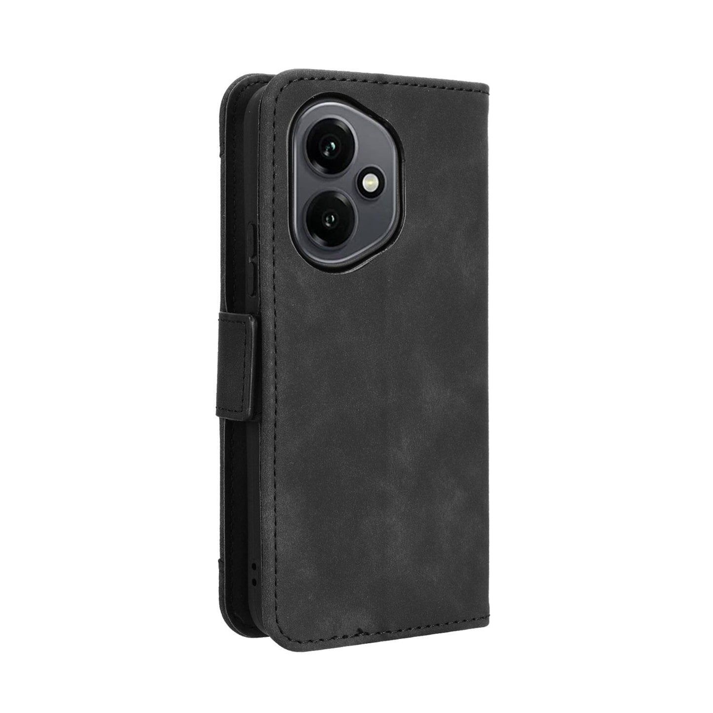 Honor 400 156.5mm Skin Feel PU Leather Wallet Phone Case with Card Slots, Cash Pocket, Magnetic Closure, Built-In Stand, Full Protection TPU Cover
