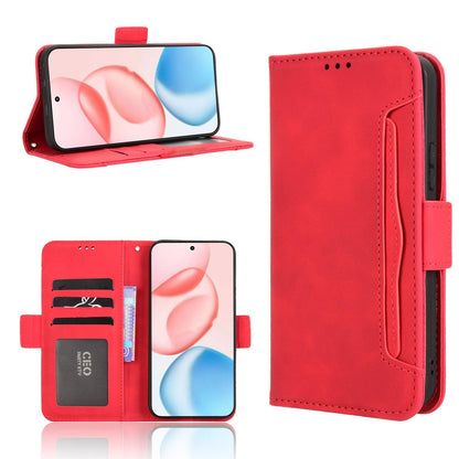 Honor 400 156.5mm Skin Feel PU Leather Wallet Phone Case with Card Slots, Cash Pocket, Magnetic Closure, Built-In Stand, Full Protection TPU Cover