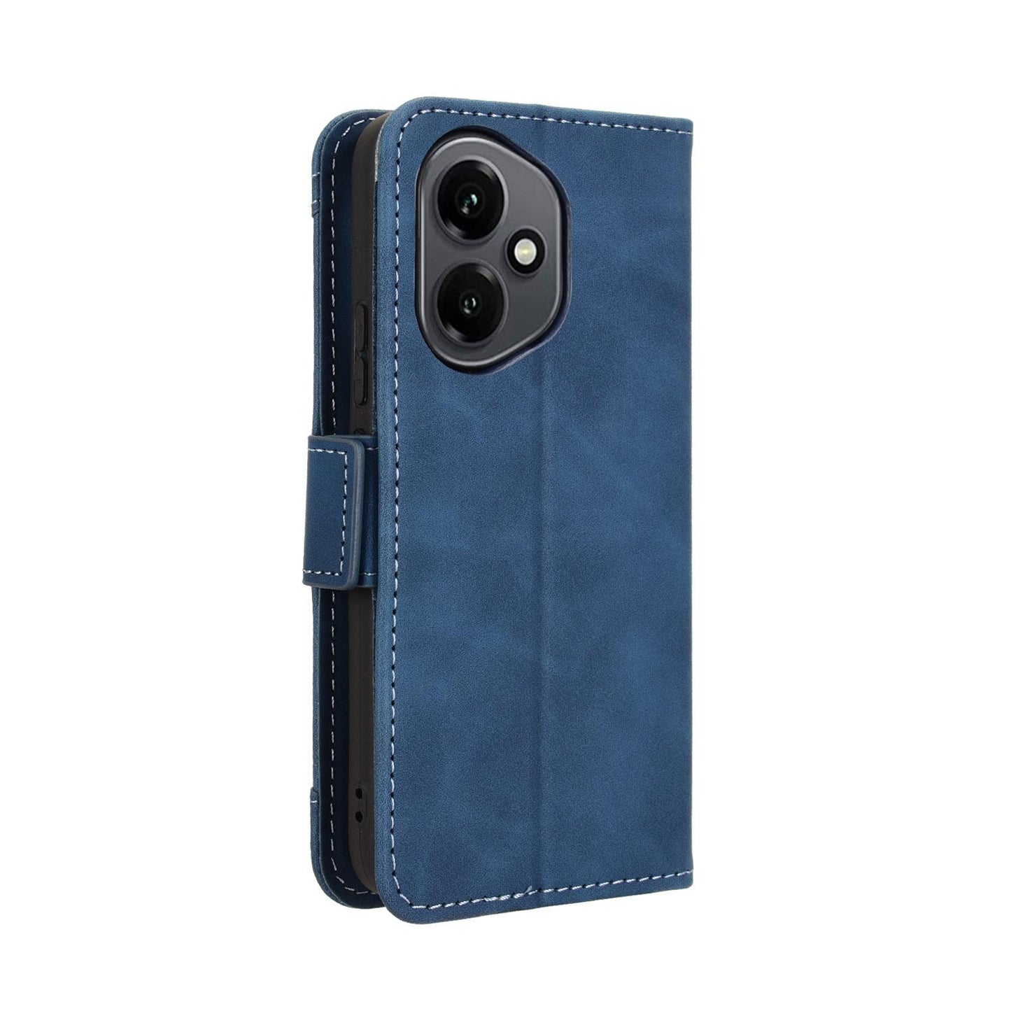 Honor 400 156.5mm Skin Feel PU Leather Wallet Phone Case with Card Slots, Cash Pocket, Magnetic Closure, Built-In Stand, Full Protection TPU Cover