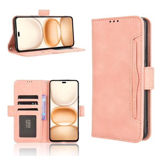 Honor Power 5G Skin Feel PU Leather Wallet Phone Case with Card Slots, Cash Pocket, Magnetic Closure, Built-In Stand, Full Protection TPU Cover