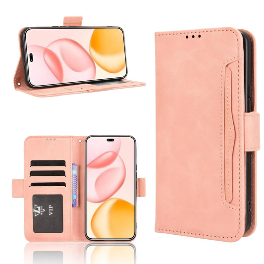 Honor 400 Pro 160.8mm Skin Feel PU Leather Wallet Phone Case with Card Slots, Cash Pocket, Magnetic Closure, Built-In Stand, Full Protection TPU Cover