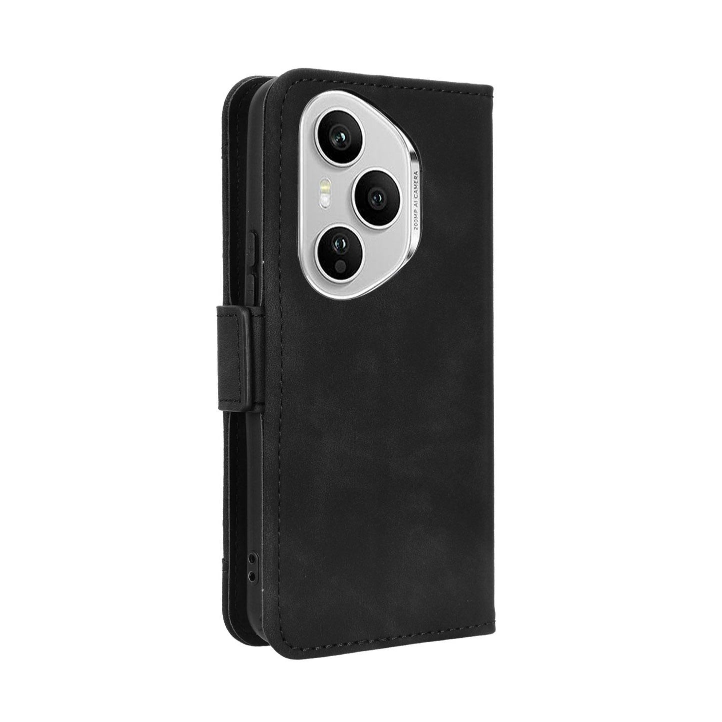 Honor 400 Pro 160.8mm Skin Feel PU Leather Wallet Phone Case with Card Slots, Cash Pocket, Magnetic Closure, Built-In Stand, Full Protection TPU Cover