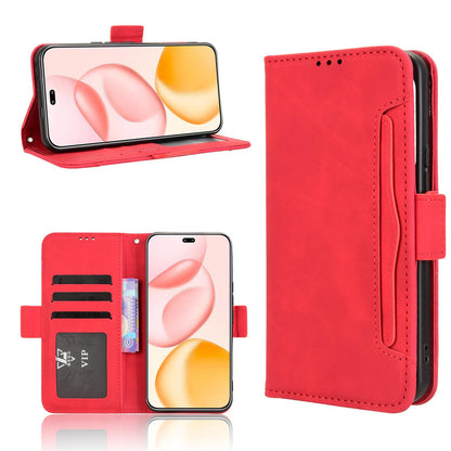 Honor 400 Pro 160.8mm Skin Feel PU Leather Wallet Phone Case with Card Slots, Cash Pocket, Magnetic Closure, Built-In Stand, Full Protection TPU Cover