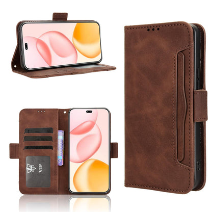 Honor 400 Pro 160.8mm Skin Feel PU Leather Wallet Phone Case with Card Slots, Cash Pocket, Magnetic Closure, Built-In Stand, Full Protection TPU Cover